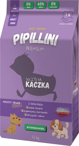 Pipillini karma dla psa z kaczką sucha 12 kg - Karma dla psów - Karma | Pipillini