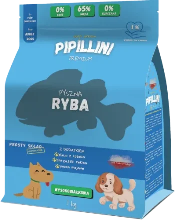 Pipillini karma dla psa z rybą sucha 1 kg - Karma | Pipillini