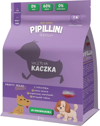 Pipillini karma dla psa z kaczką sucha 2 kg - Karma | Pipillini