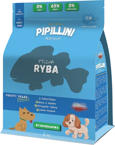 Pipillini karma dla psa z rybą sucha 2 kg - Karma | Pipillini