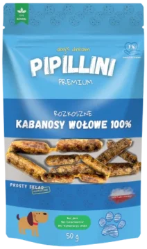 Pipillini kabanosy dla psa wołowe 50 g