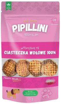 Pipillini ciasteczka dla psa wołowe 50 g